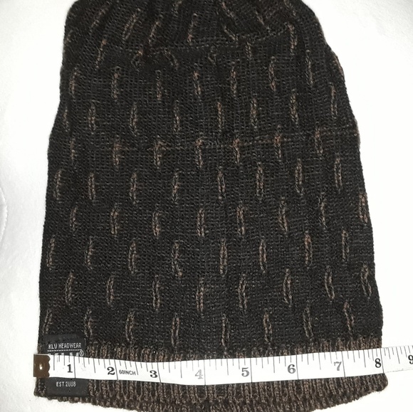 Black Soft Knitted Lightweight Wool Slouchy Beanie - Picture 4 of 4
